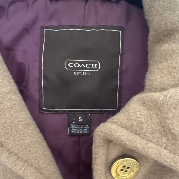 Coach Tan Trench Coat with Belt - Picture 12 of 15